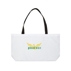 Yellow & Green Phoenix Design Weekender Tote Bag