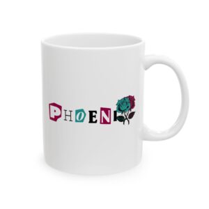 Floral Phoenix Ceramic Mug