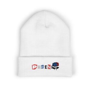 Flower Phoenix Embroidered Phoenix Rose Beanie